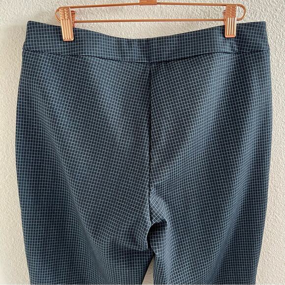 NWT Nanette Leopore Geometric Plaid Navy Business Casual Pants Legging Office M - Picture 6 of 11